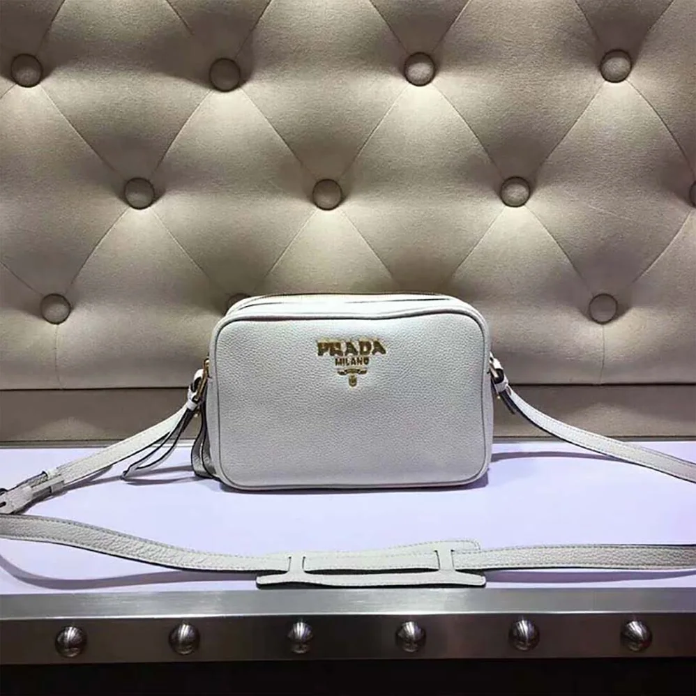 Prada Calf Leather Shoulder Bag for Women in White