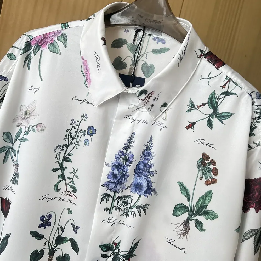 Dior Herbarium Illustration Short for Men in Sleeved Shirt
