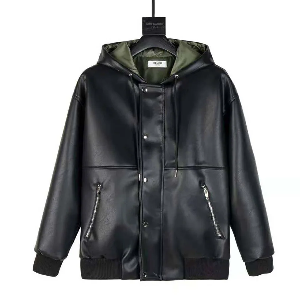 Celine Oversized Blouson Jacket in Calfskin for Women in Black
