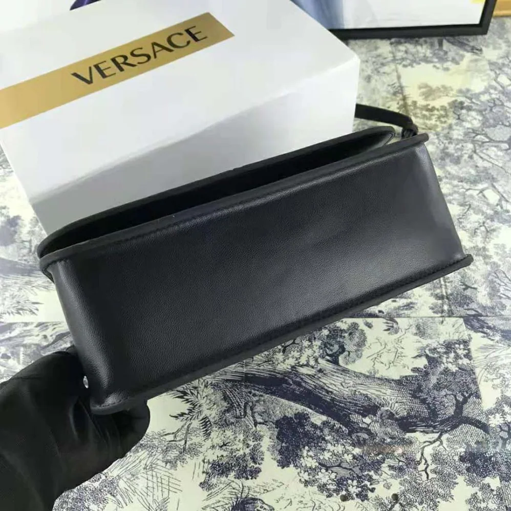 Versace Virtus Shoulder Bag in Calfskin Leather for Women Versace Virtus Shoulder Bag in Calfskin Leather for Women