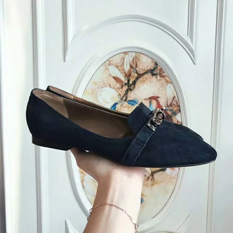 Hermes Shoes Pegase Ballerina for Women in Navy Hermes Shoes Pegase Ballerina for Women in Navy