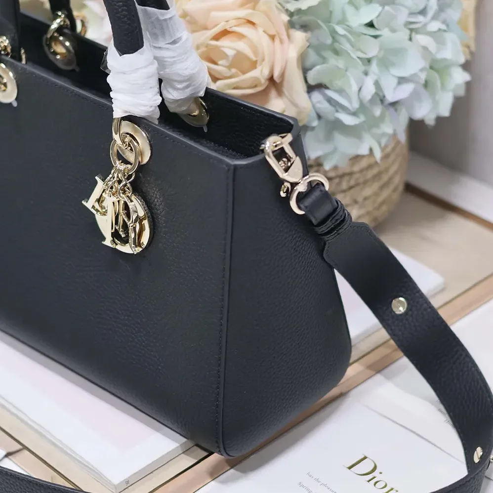 Dior Medium Lady D-Sire My ABCDior Bag Black Taurillon Leather for Women