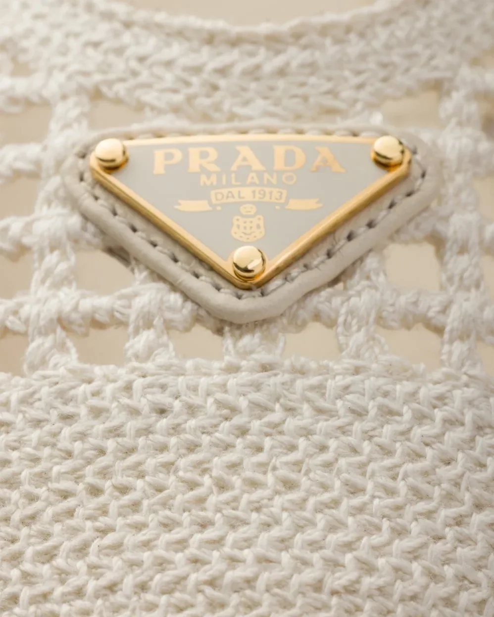 Prada Crochet Ballerinas Ivory 1F364O_2F46_F0304_F_005