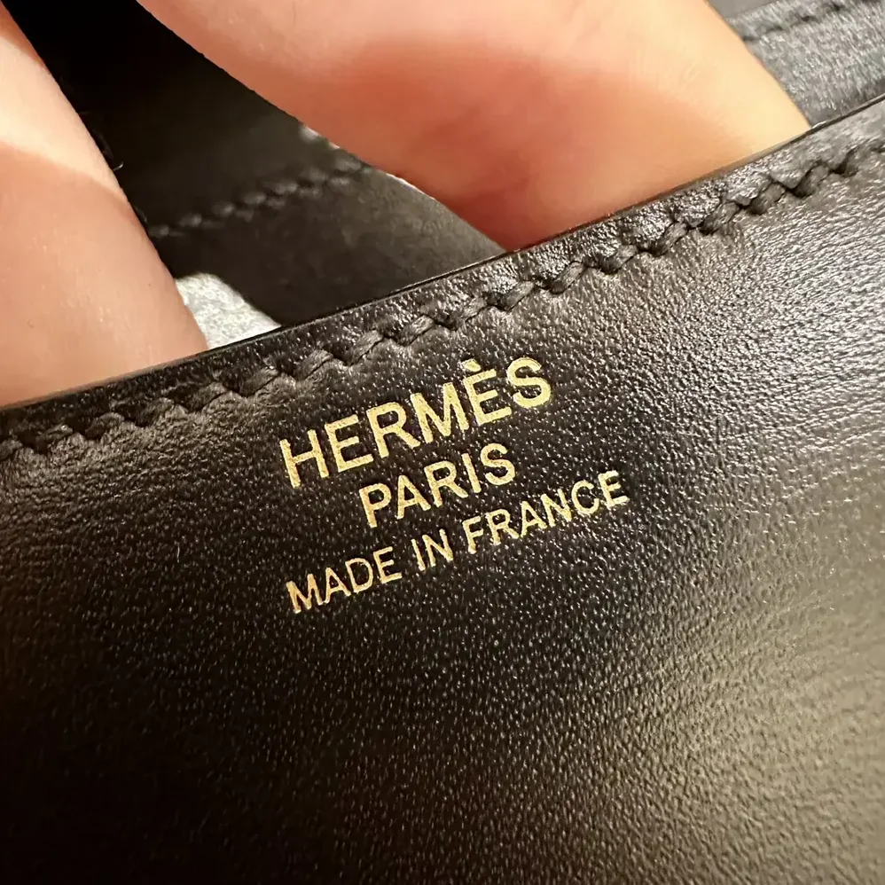 Hermes Constance 18 Bag Box Calf Leather for Women in Black
