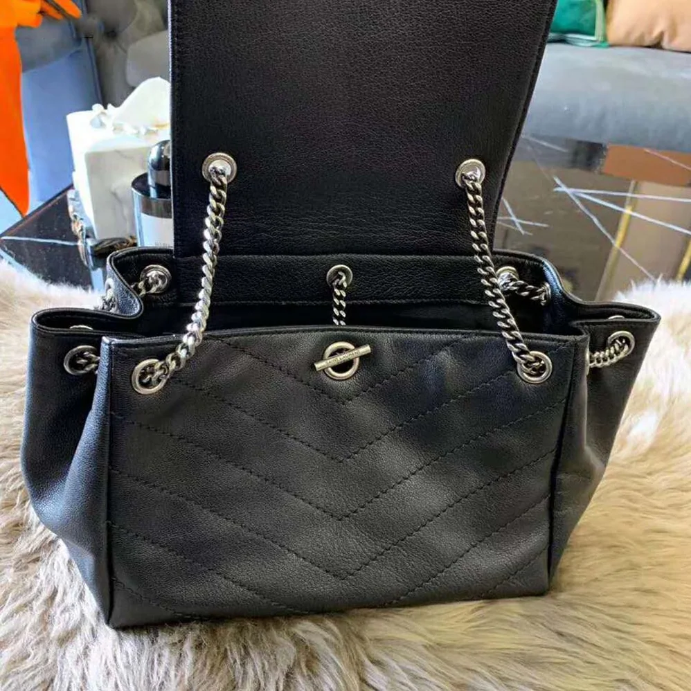 Saint Laurent YSL Nolita Small Bag Vintage Leather for Women in Black Saint Laurent YSL Nolita Small Bag Vintage Leather for Women in Black
