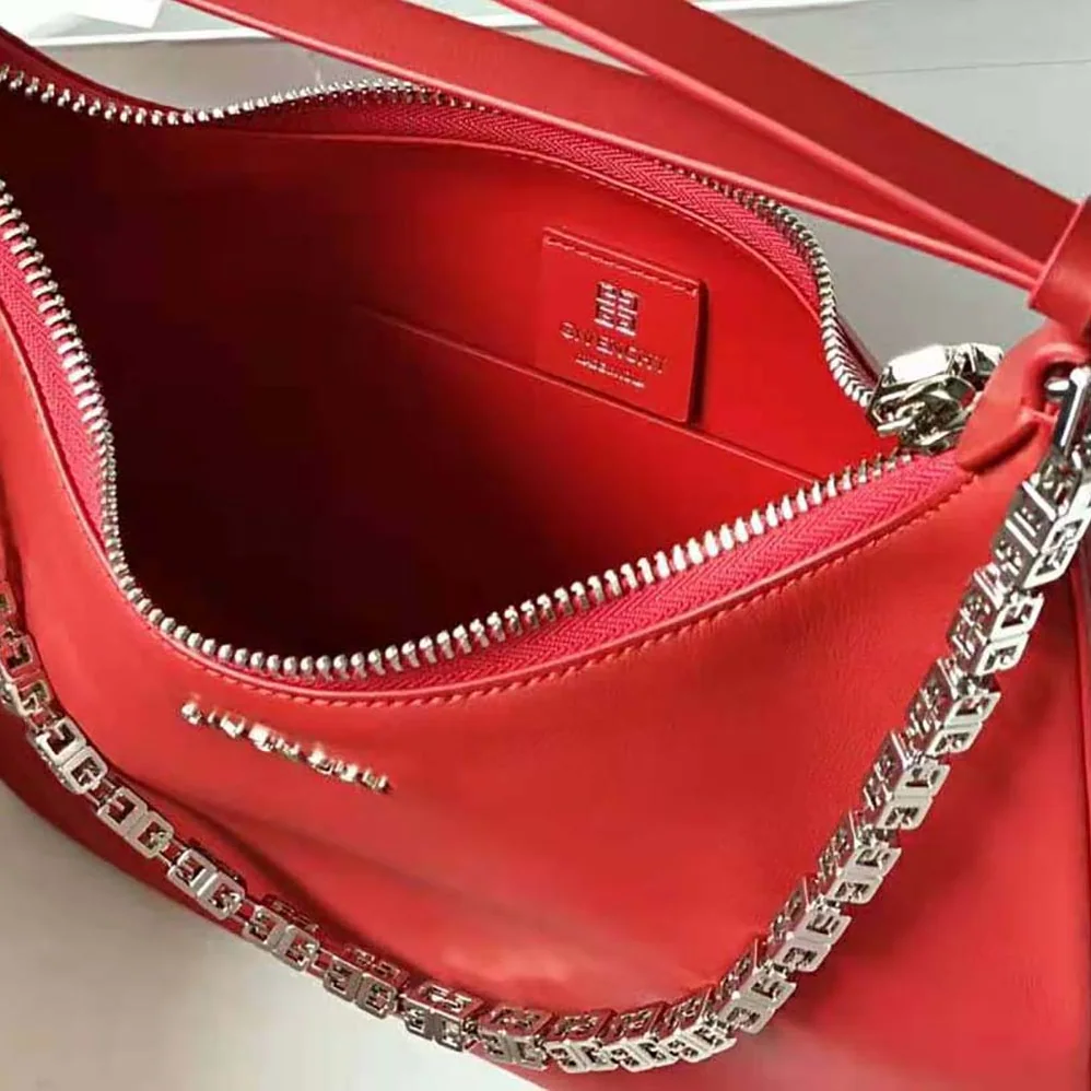 Givenchy Small Moon Cut Out Bag in Leather for Women in Red Givenchy Small Moon Cut Out Bag in Leather for Women in Red