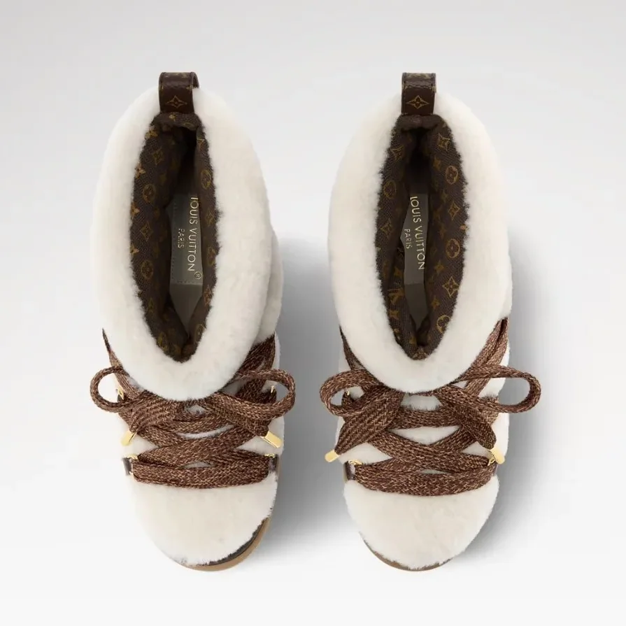 Louis Vuitton LV Cloud Lace-Up Ankle Boots Sneaker Beige 1AIV31
