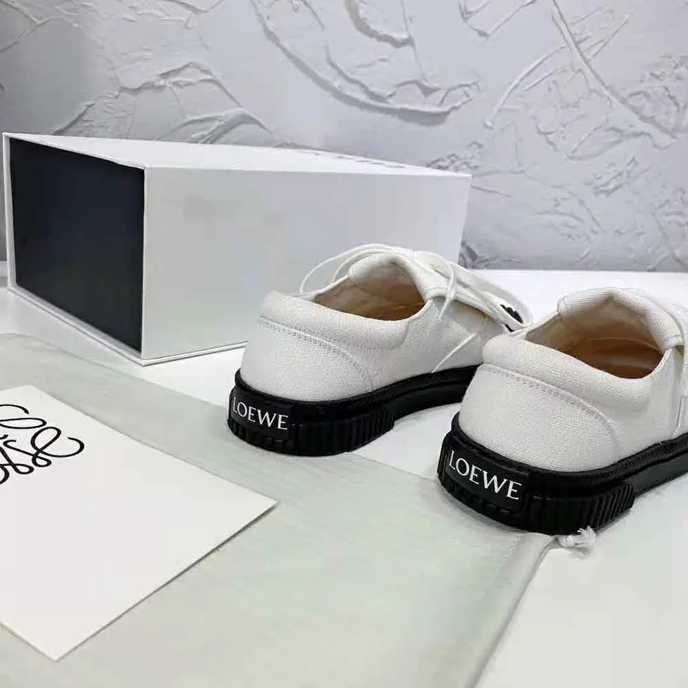 Loewe Anagram Flap Sneaker in Canvas for Women in White