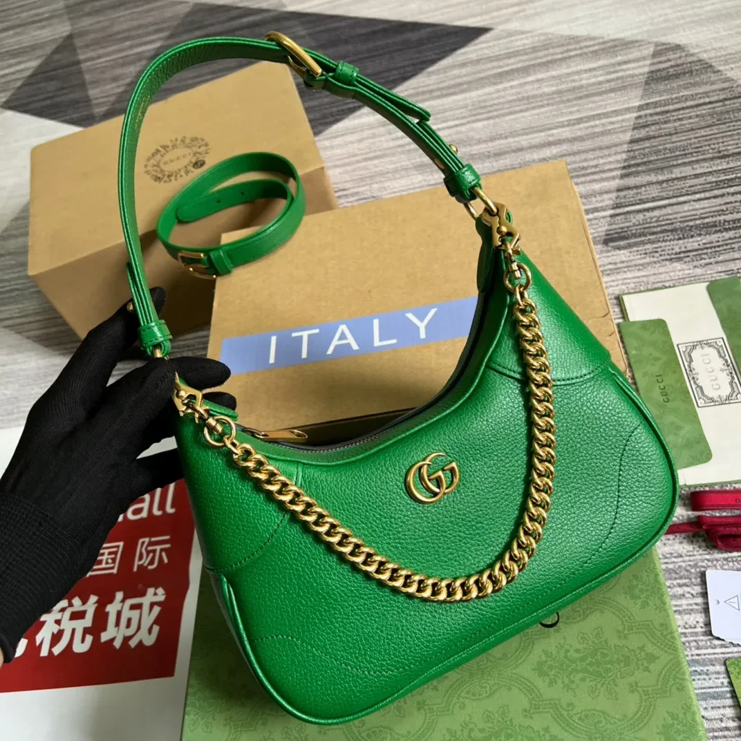 Gucci Aphrodite Small Shoulder Bag Green /