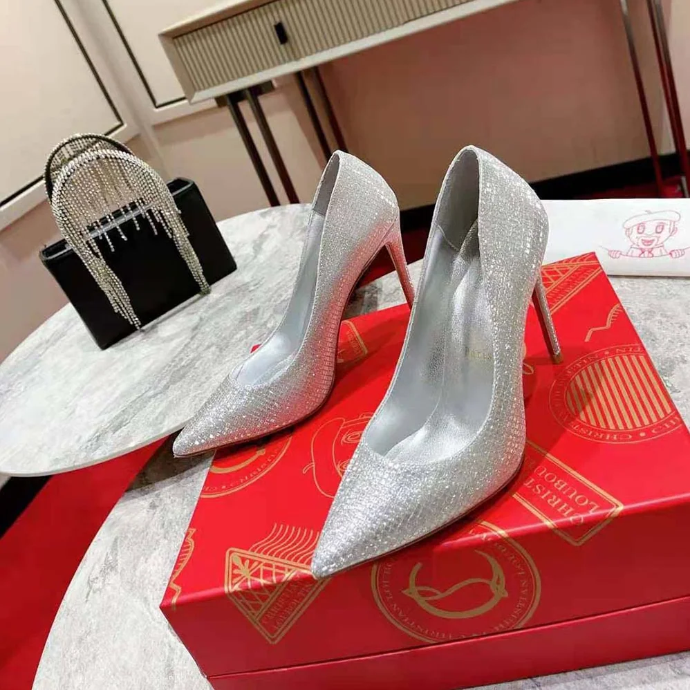 Christian Louboutin So Kate 120 mm Heel Height for Women in Silver Christian Louboutin So Kate 120 mm Heel Height for Women in Silver