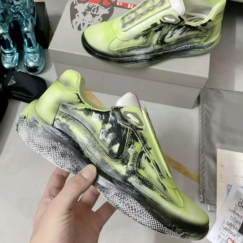Prada Cass x Prada Americas Cup D3cay Sneakers for Unisex in Green Prada Cass x Prada Americas Cup D3cay Sneakers for Unisex in Green