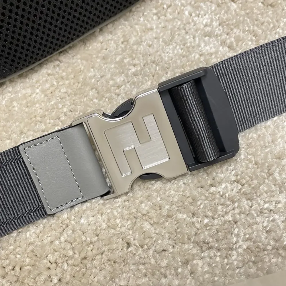 Fendi Diagonal Belt Bag Leather for Men in White