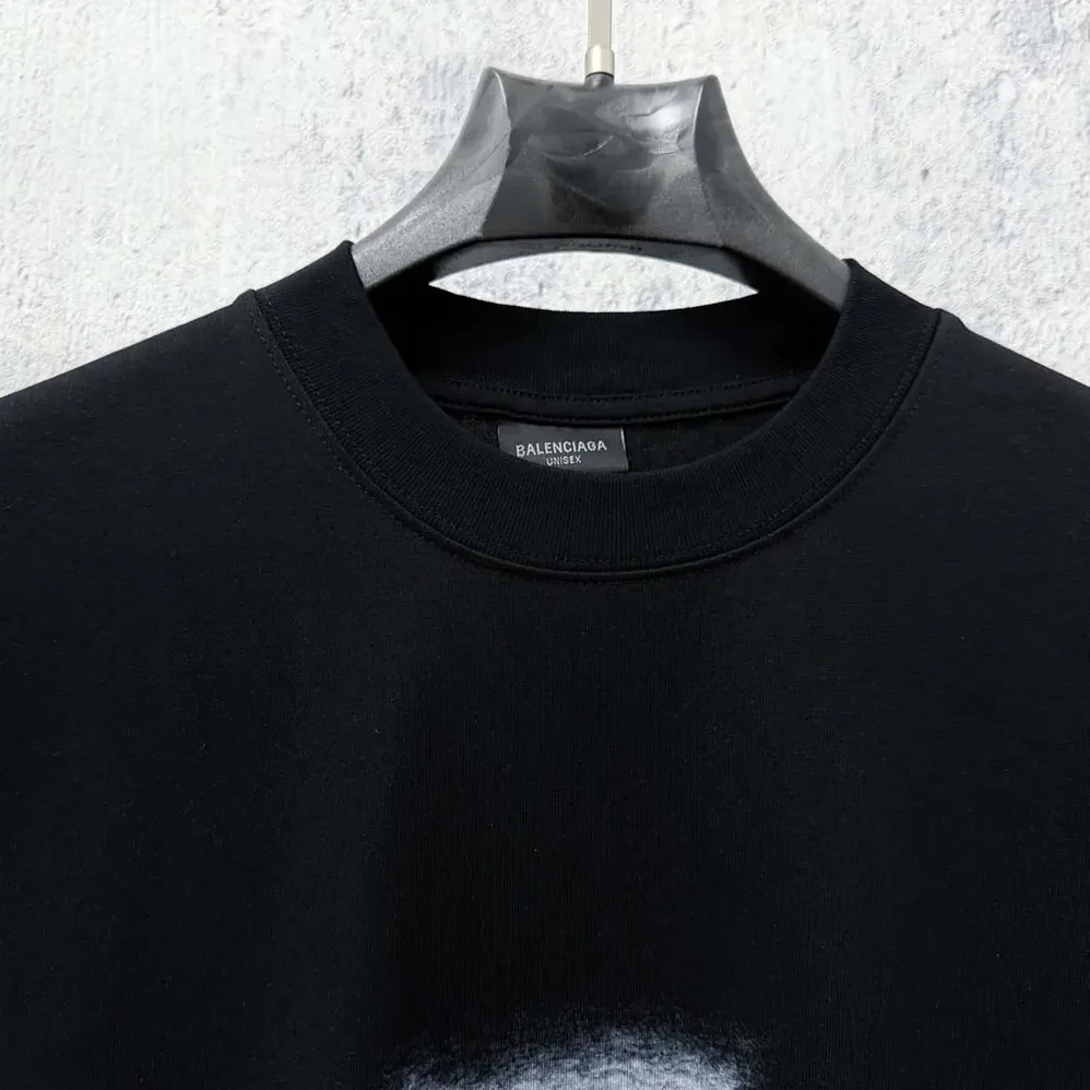 Balenciaga The Door Oversized T-Shirt in Black Dry Jersey for Men Balenciaga The Door Oversized T-Shirt in Black Dry Jersey for Men