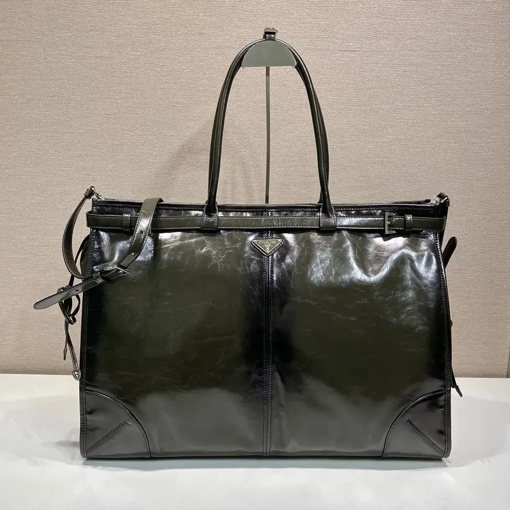 Prada Bonnie Leather Tote Bag for Unisex