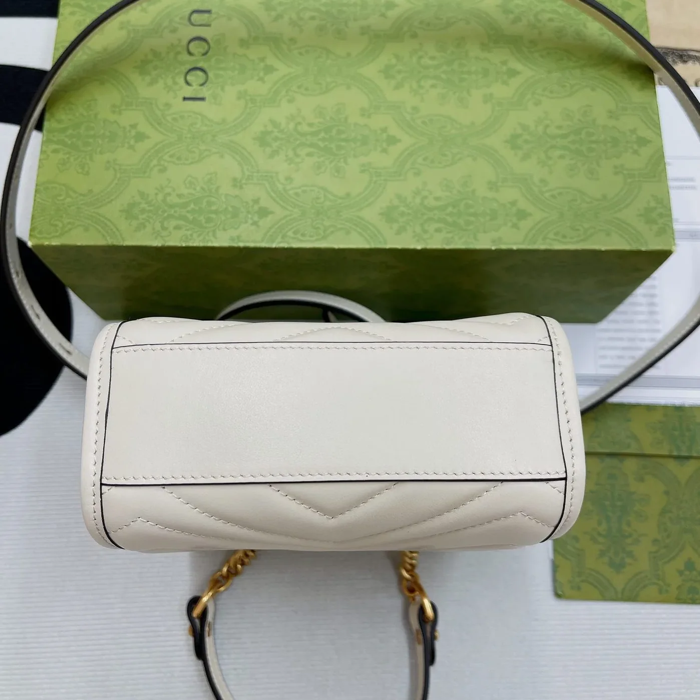 Gucci Marmont Matelasse Mini Bag White Gucci Marmont Matelasse Mini Bag White