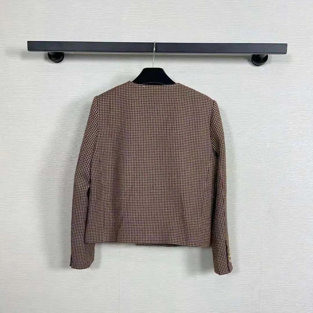 Celine Chelsea Jacket in Double Houndstooth Wool for Women