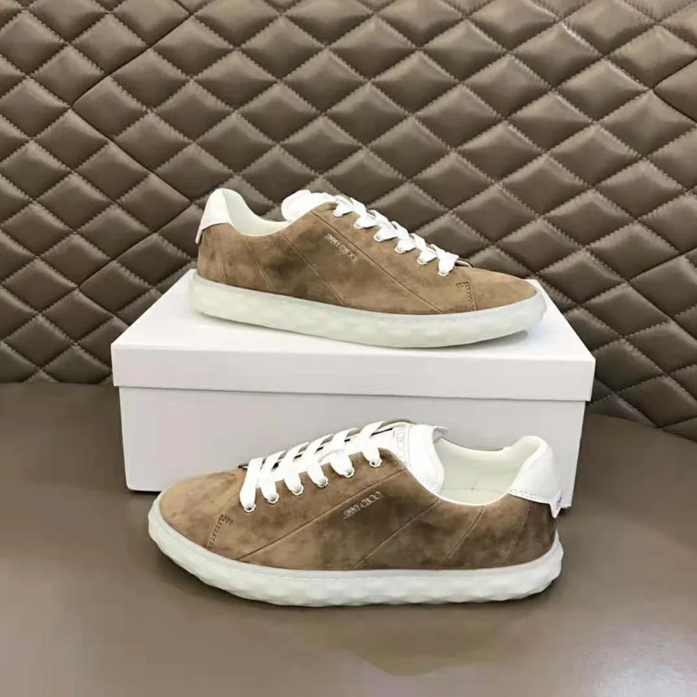 Jimmy Choo Diamond Light/F Sun Suede and Sun Nappa Low for Women in Top Trainers