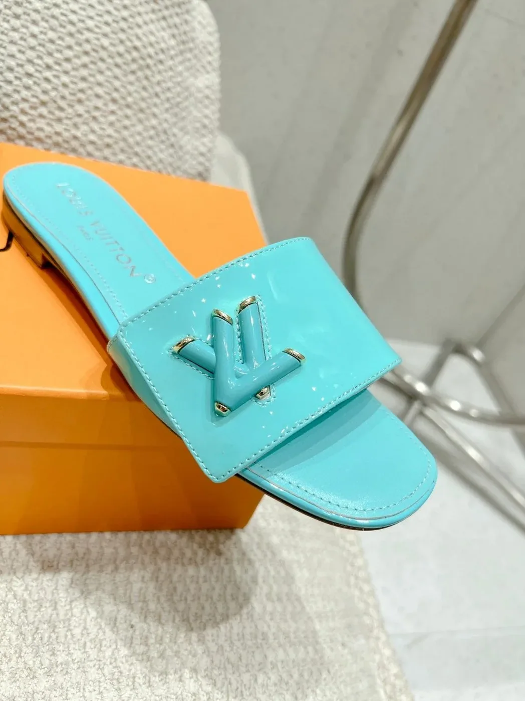 Louis Vuitton Shake Flat Mule Jade Green Louis Vuitton Shake Flat Mule Jade Green