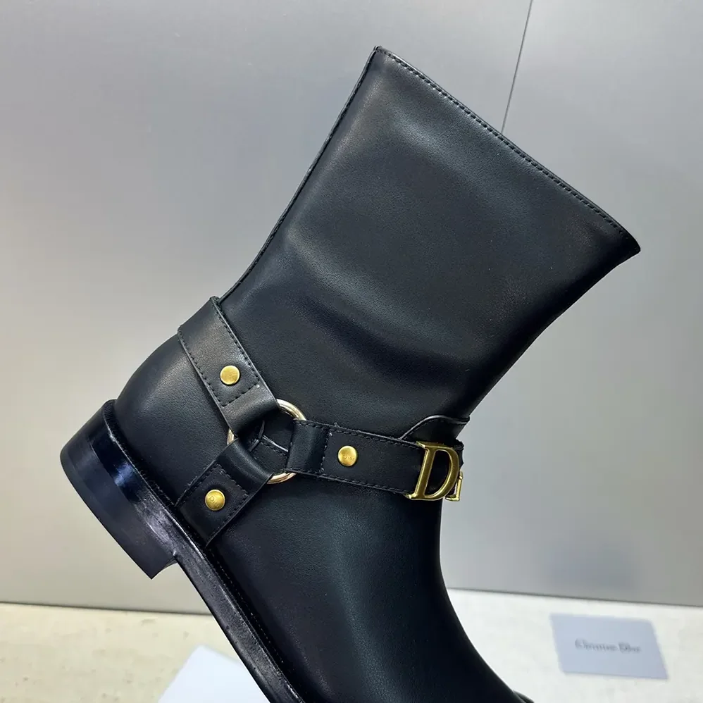 Dior Bolt Ankle Boot Black Calfskin for Women Dior Bolt Ankle Boot Black Calfskin for Women
