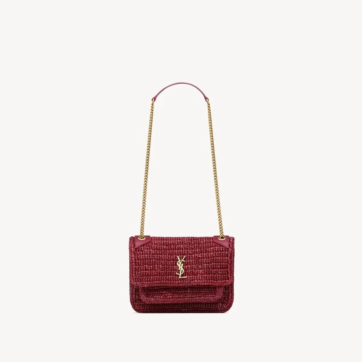Saint Laurent Niki Mini Shoulder Bag in Raspberry Pink Gold Hardware Saint Laurent Niki Mini Shoulder Bag in Raspberry Pink Gold Hardware
