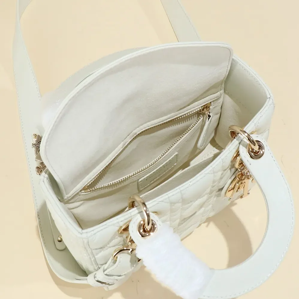 Dior Small Lady Dior My ABCDior Bag Latte Cannage Lambskin for Women