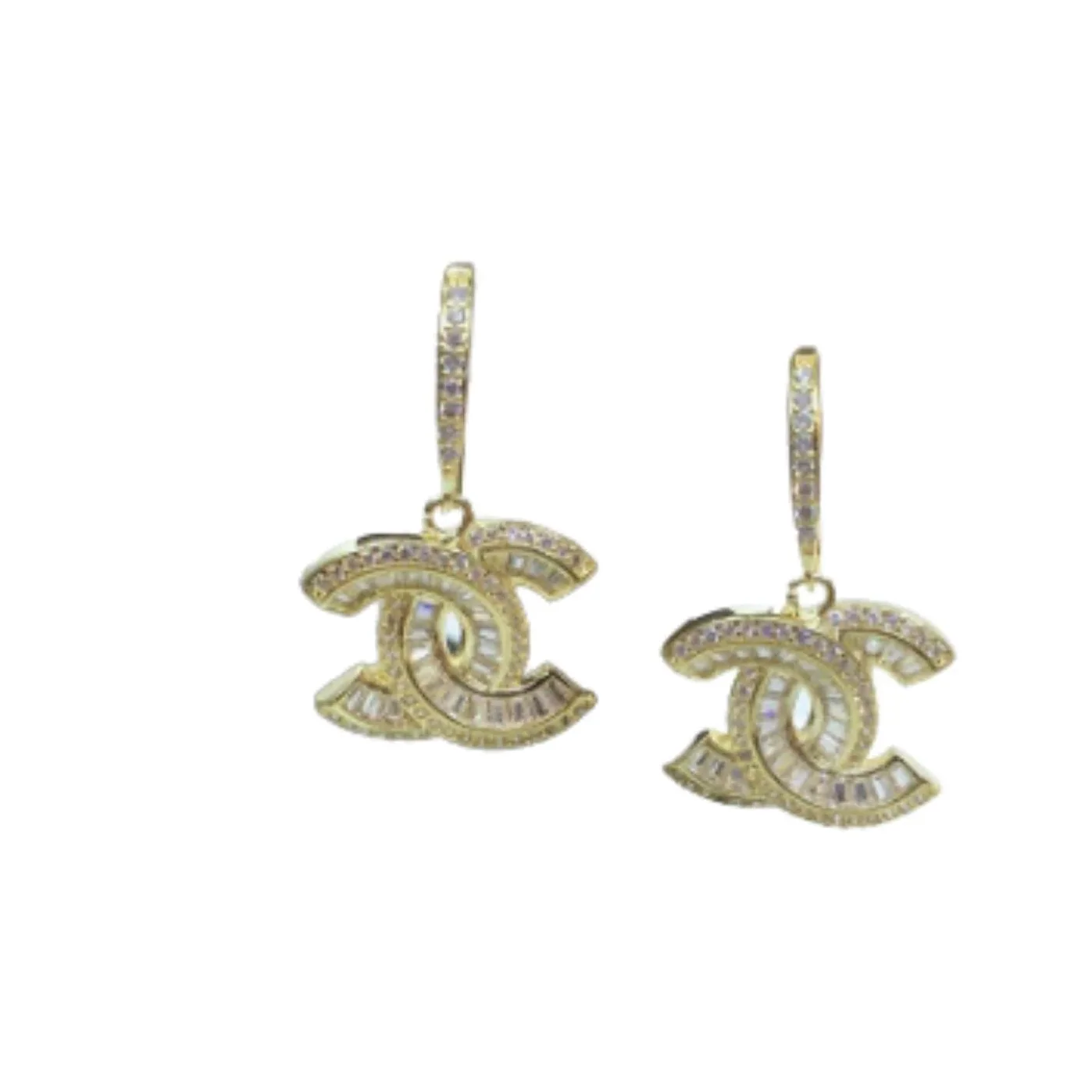 Interlocking Douple C Earrings Gold Tone Interlocking Douple C Earrings Gold Tone