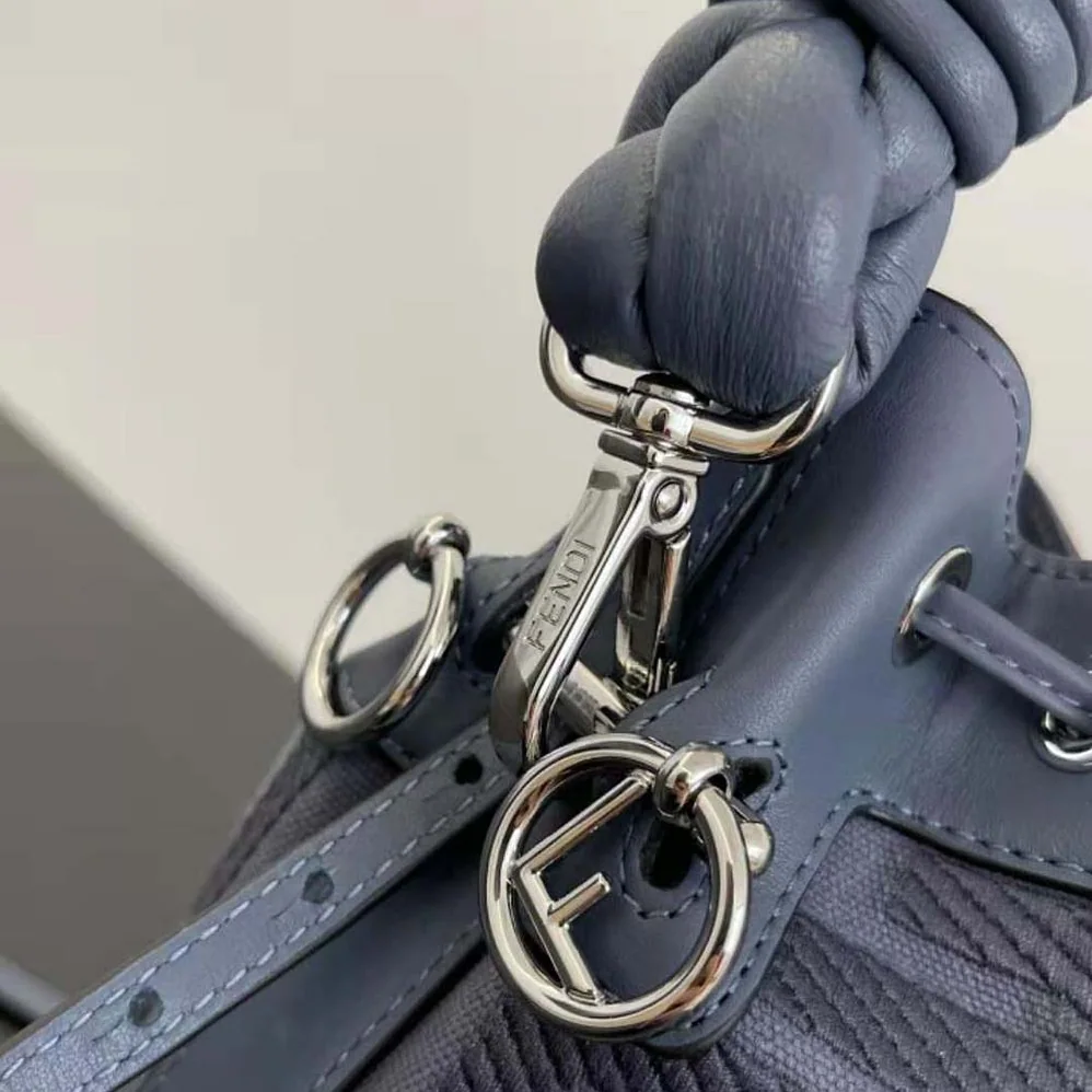 Fendi Mon Tresor Blue FF Canvas Mini for Women in Bag Fendi Mon Tresor Blue FF Canvas Mini for Women in Bag