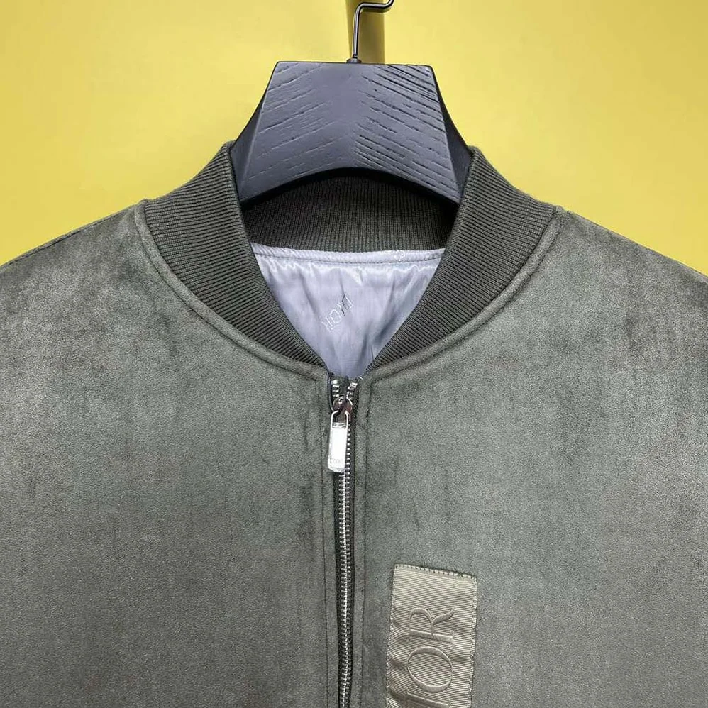 Dior Zipped Varsity Blouson Beige Calfskin for Men