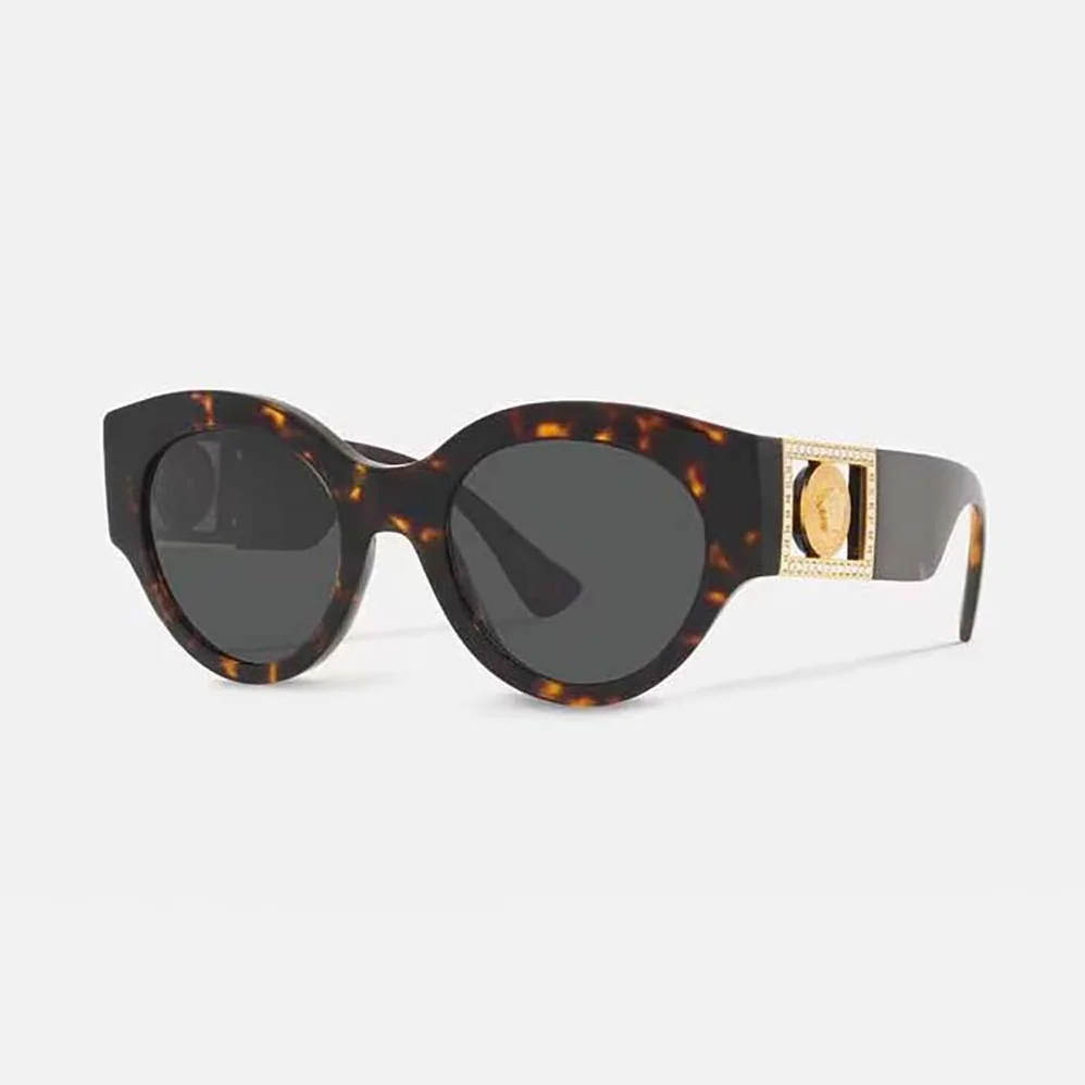 Versace Bright Medusa Crystal Sunglasses for Women in Brown