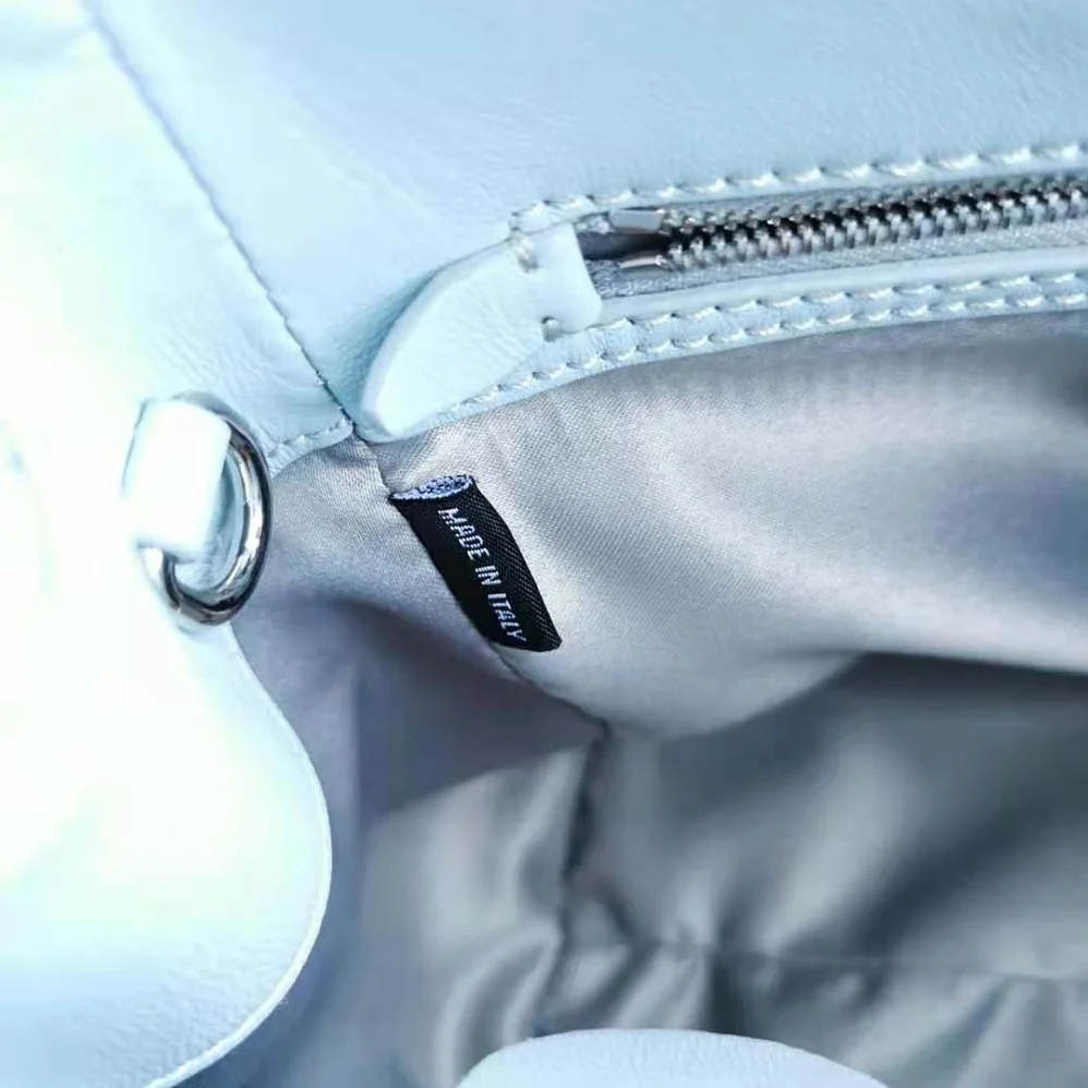 Miu Miu Miu Crystal Cloqué Nappa Leather Handbag for Women in Blue Miu Miu Miu Crystal Cloqué Nappa Leather Handbag for Women in Blue