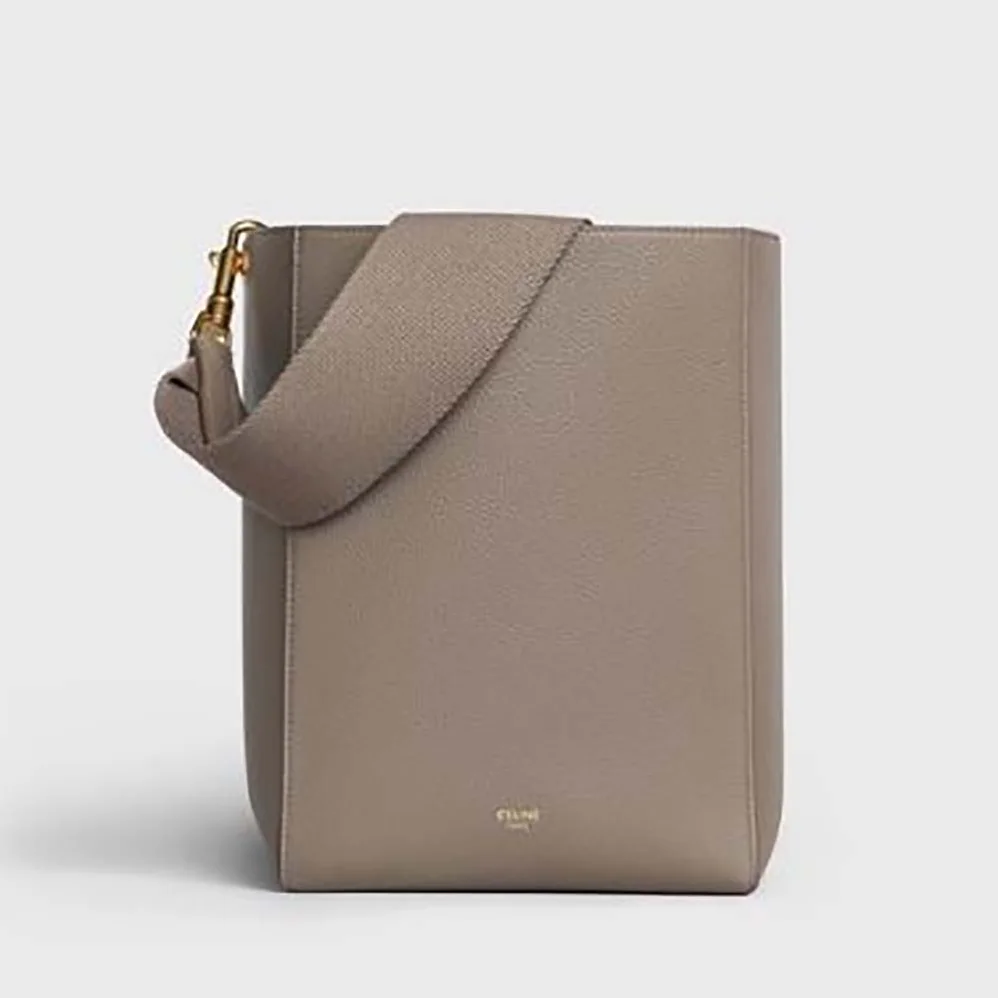 Celine Sangle Small Bucket Bag in Soft Grained Calfskin for Women in Brown Celine Sangle Small Bucket Bag in Soft Grained Calfskin for Women in Brown