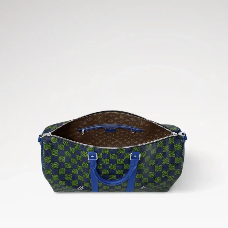 Louis Vuitton Keepall Bandoulière 50 Blue Green /