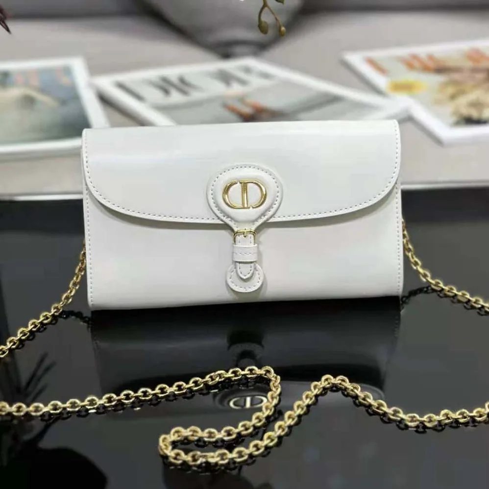 Dior Bobby East-west Pouch with Chain Latte Smooth Calfskin for Women Dior Bobby East-west Pouch with Chain Latte Smooth Calfskin for Women