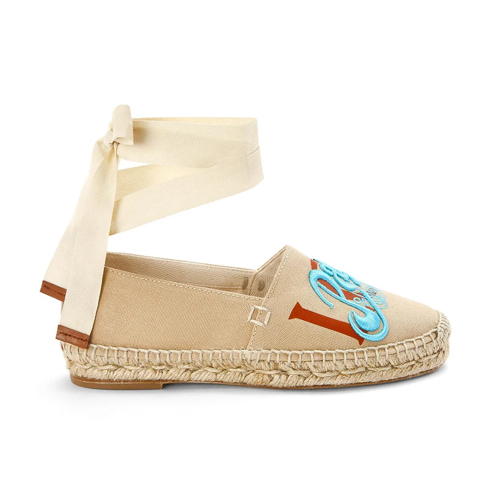 Loewe Paulas Ibiza Espadrille in Canvas for Women in Beige