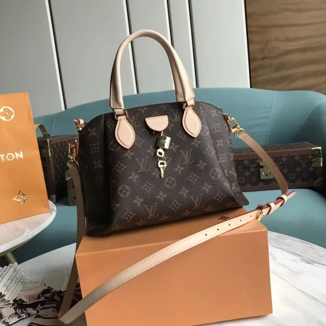 Louis Vuitton Rivoli PM Top Handle Bag in Brown Monogram Gold Hardware