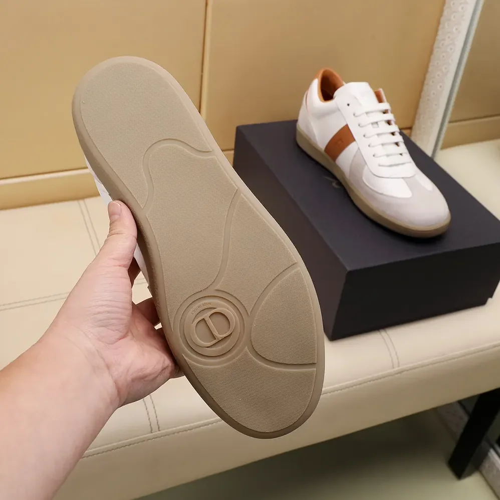Dior B01 Matchpoint Sneaker Cognac and White Smooth Calfskin with White Suede for Unisex