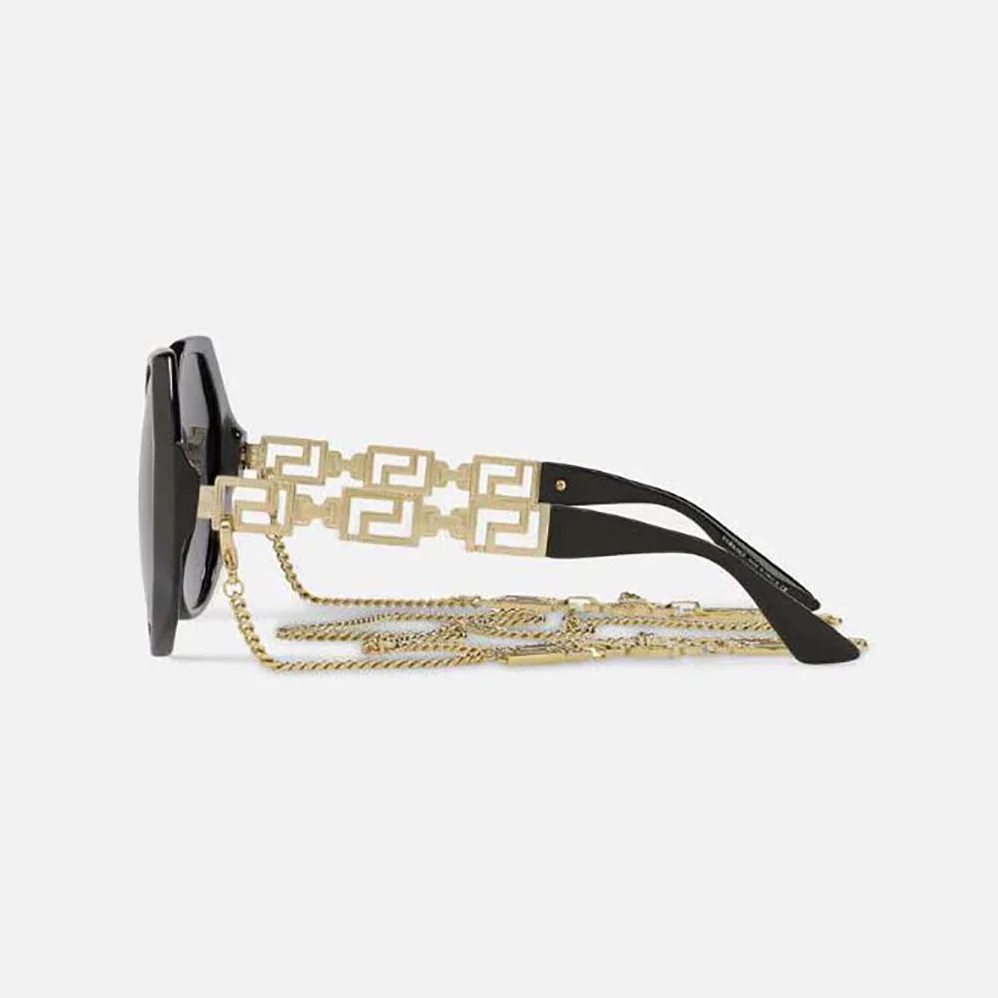 Versace Greca Sunglasses for Women in Black Versace Greca Sunglasses for Women in Black