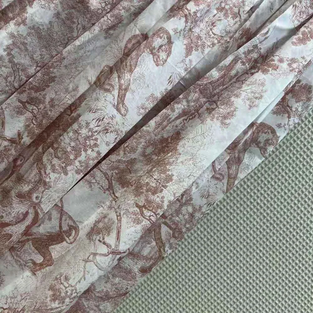 Dior Mid-Length Skirt Rose Des Vents Cotton Muslin with Toile DE Jouy Motif for Women Dior Mid-Length Skirt Rose Des Vents Cotton Muslin with Toile DE Jouy Motif for Women