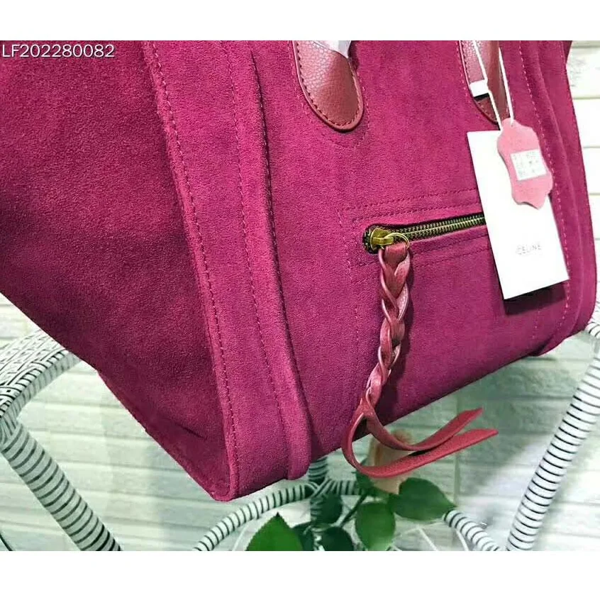 Celine Medium Luggage Phantom Bag in Baby Calfskin Leather in Maroon Celine Medium Luggage Phantom Bag in Baby Calfskin Leather in Maroon