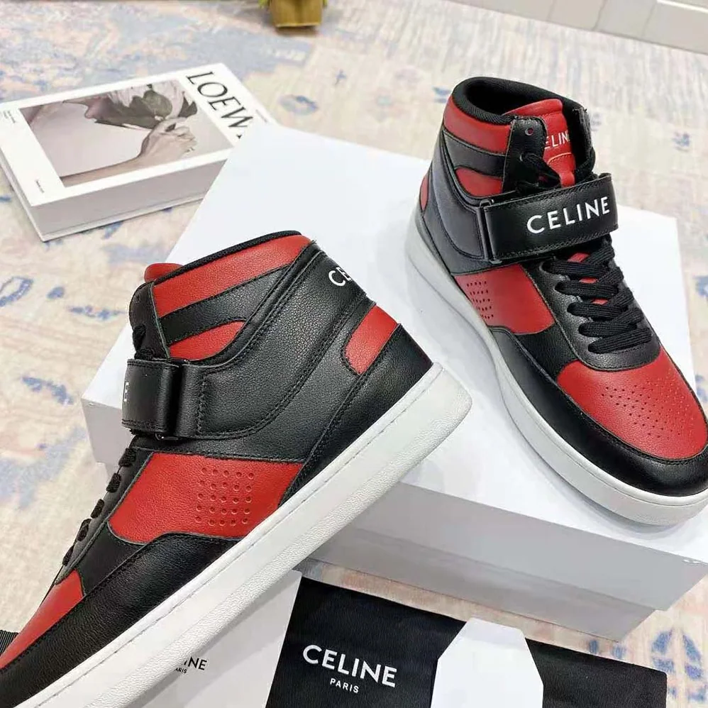 Celine CT-03 High Sneaker with Scratch in Calfskin for Men in Black Celine CT-03 High Sneaker with Scratch in Calfskin for Men in Black