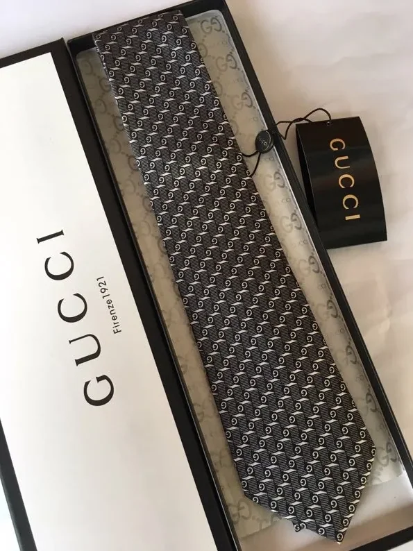 Gucci G Silk Jacquard Tie Dark Grey GG for Men Gucci G Silk Jacquard Tie Dark Grey GG for Men