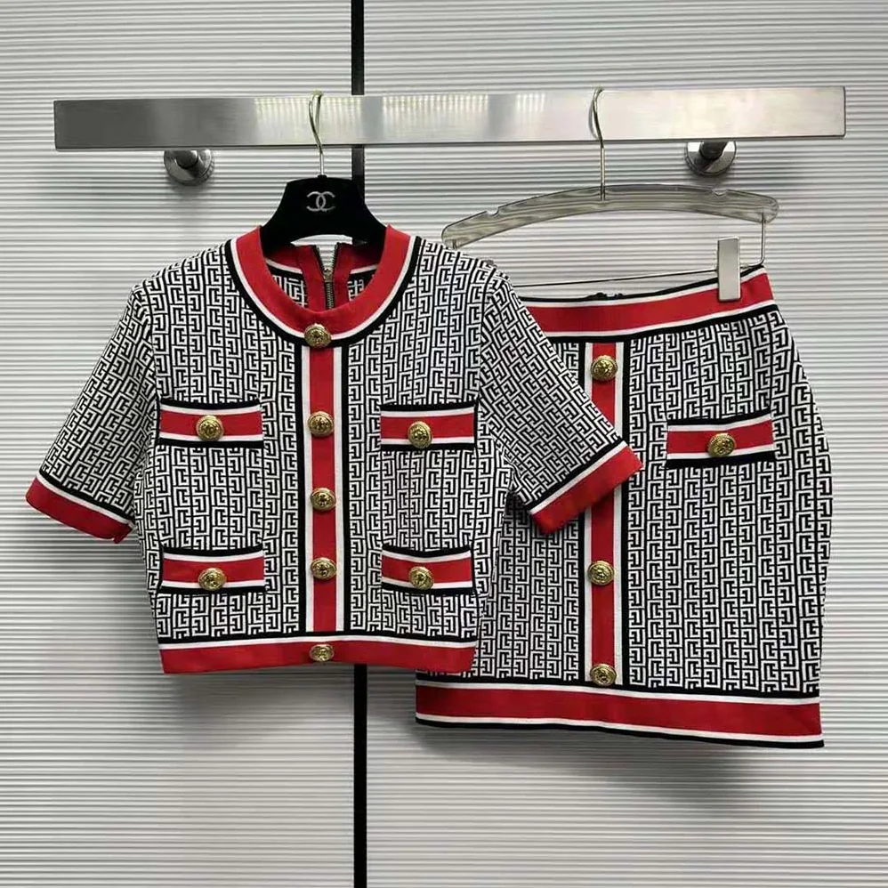 Balmain Jacquard Monogrammed Crop Top for Women