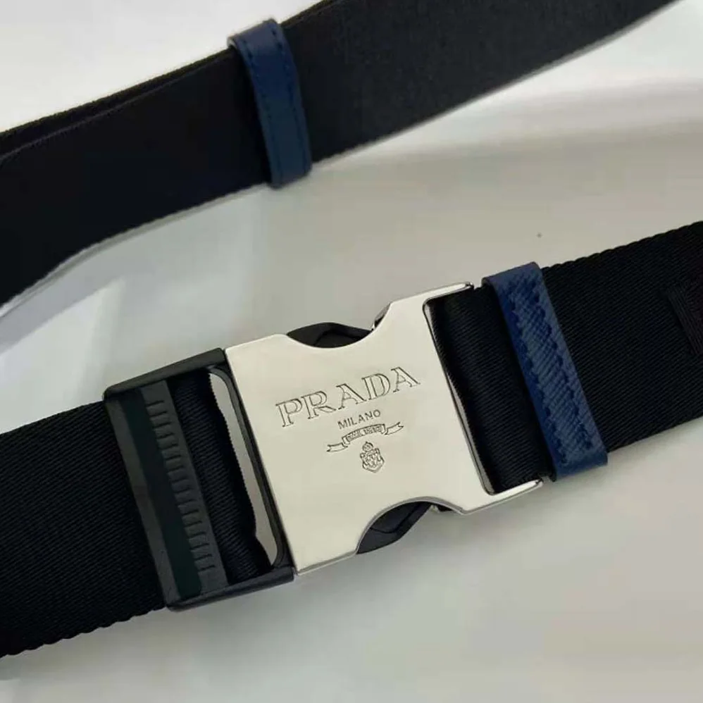 Prada Saffiano Leather Belt Bag for Men in Blue Prada Saffiano Leather Belt Bag for Men in Blue