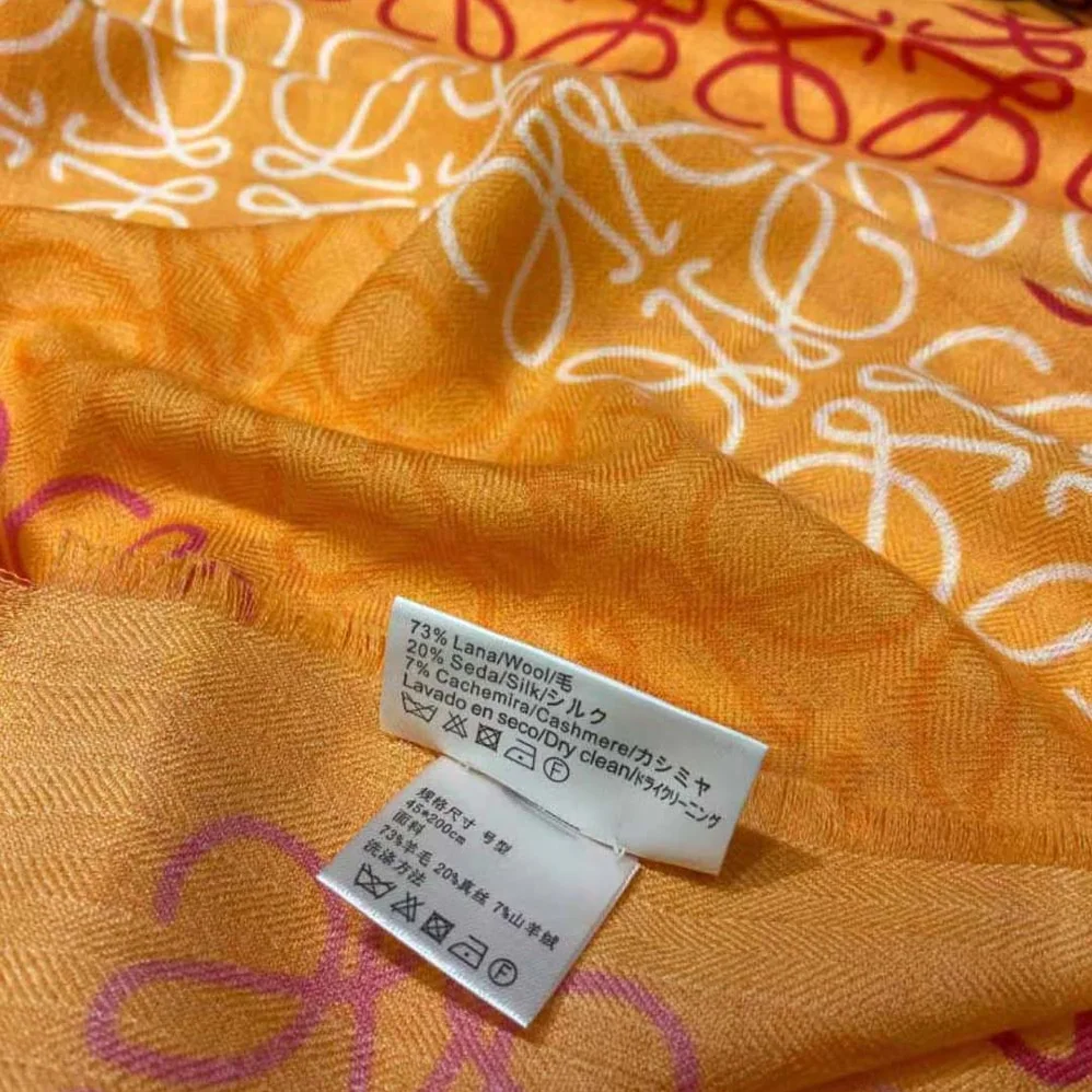 Loewe Anagram Lines Scarf in Wool and Cashmere for Women Loewe Anagram Lines Scarf in Wool and Cashmere for Women