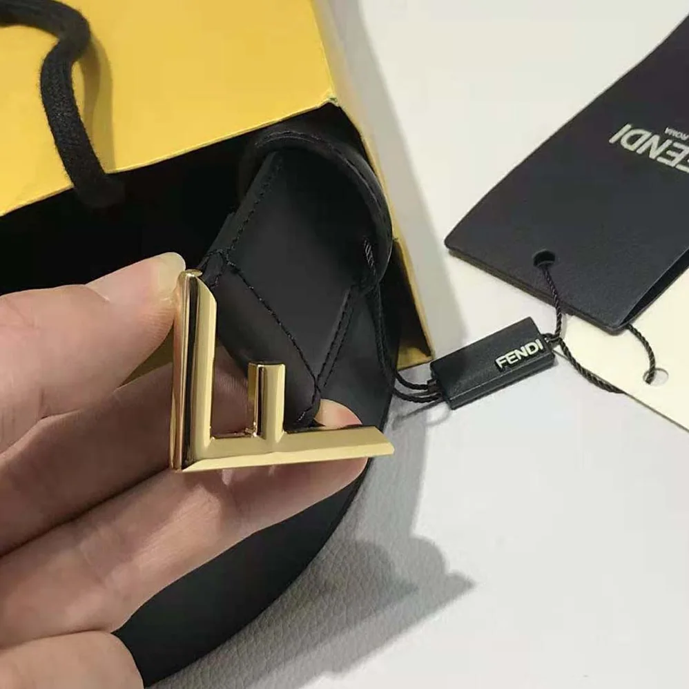 Fendi Black Leather Belt for Women Fendi Black Leather Belt for Women