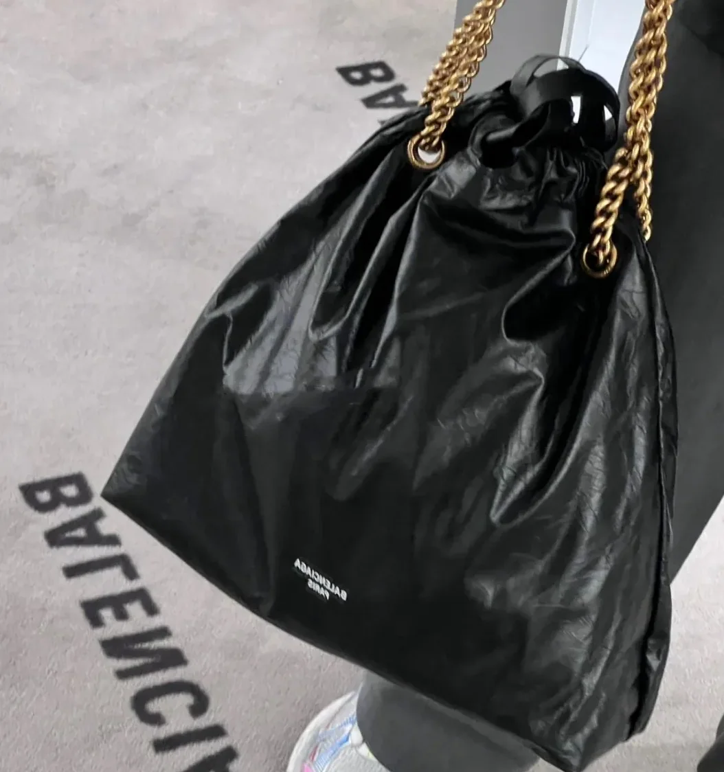 Balenciaga Crush Small Tote Bag Black / Balenciaga Crush Small Tote Bag Black /