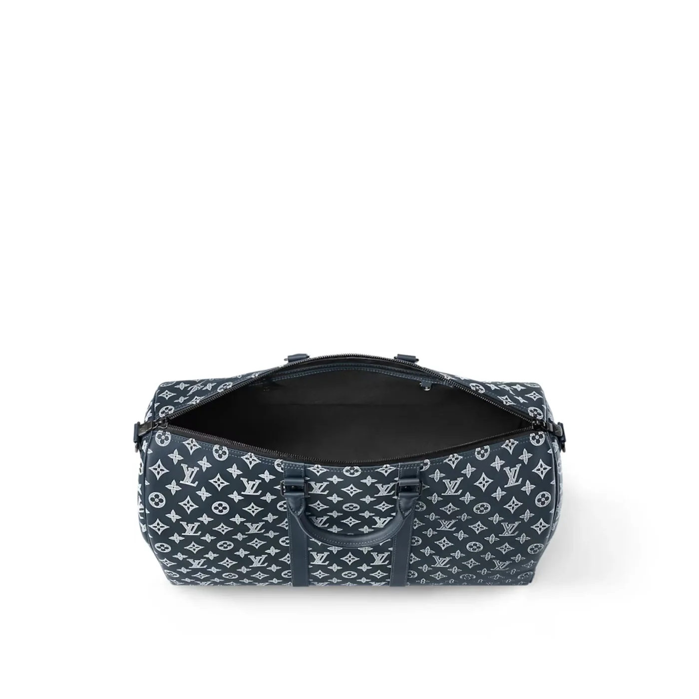 Louis Vuitton Keepall Bandouliere 50 Travel Bag in Blue Moon Black Hardware Louis Vuitton Keepall Bandouliere 50 Travel Bag in Blue Moon Black Hardware