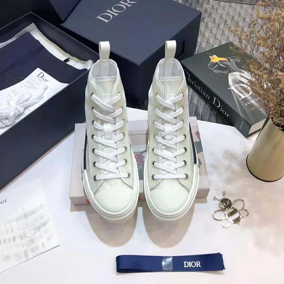 Dior B23 High-Top Sneaker White Dior Oblique Canvas for Men