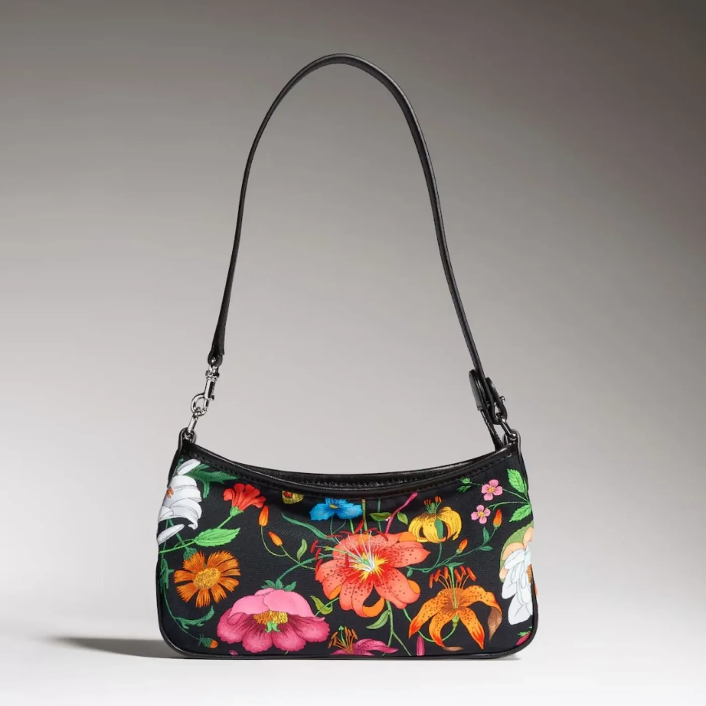 Gucci Gossip Small Shoulder Bag in Black/ Multicolor Silver Hardware Gucci Gossip Small Shoulder Bag in Black/ Multicolor Silver Hardware