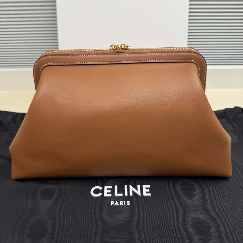 Celine Doctor'S Pouch in Supple Natural Calfskin for Women in Brown